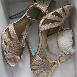 Betsy Johnson Champange Glitter Heels